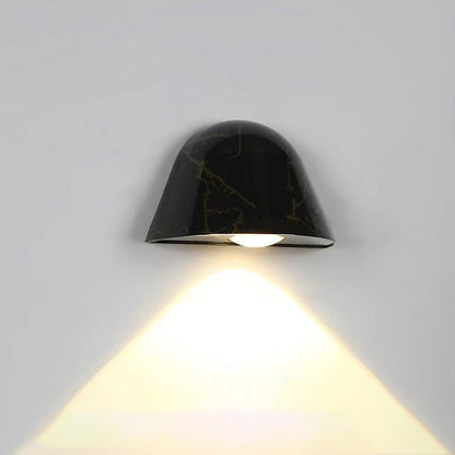 Contemporary Nordic Waterproof Aluminum Doorbell-Inspired LED Wall Sconce Lamp For Outdoor Patio
