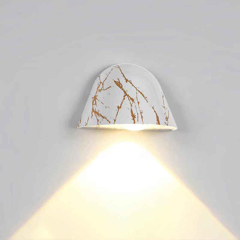 Contemporary Nordic Waterproof Aluminum Doorbell-Inspired LED Wall Sconce Lamp For Outdoor Patio