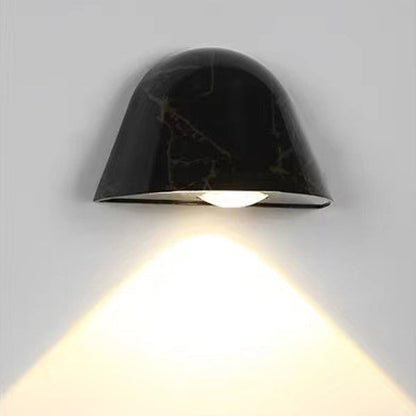 Contemporary Nordic Waterproof Aluminum Doorbell-Inspired LED Wall Sconce Lamp For Outdoor Patio