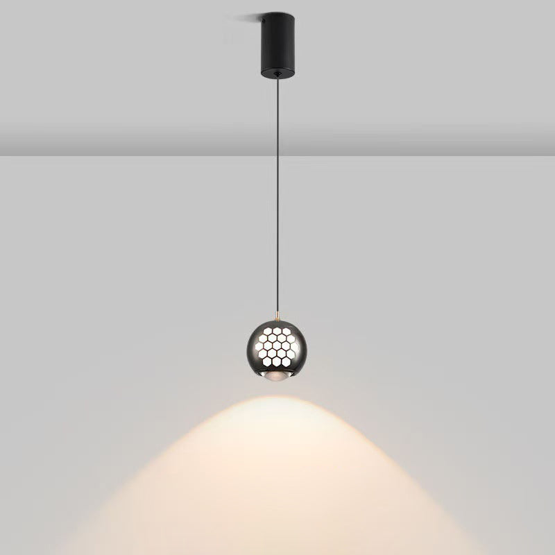 مصباح معلق LED قابل للرفع على شكل خلية نحل من الألومنيوم والحديد بتصميم عصري بسيط لوضعه بجانب السرير