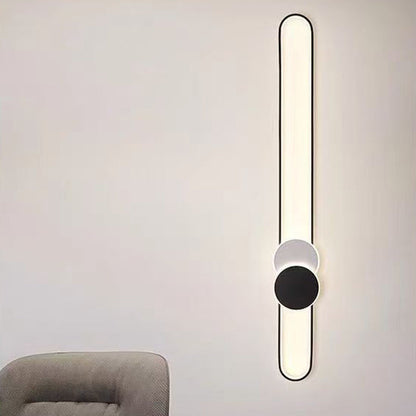 Modern Minimalist Aluminum Iron Acrylic Oval Strip LED Flush Mount Ceiling Light For Hallway