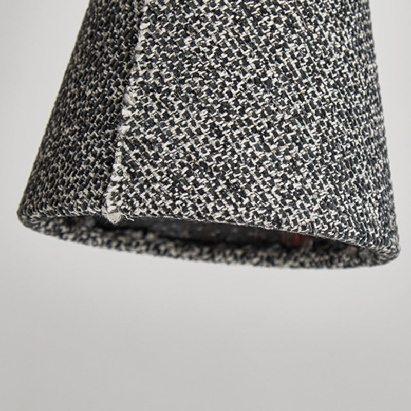 Traditional French Fabric Wood Handmade Cylinder 1-Light Pendant Light For Bedside & Dining Room