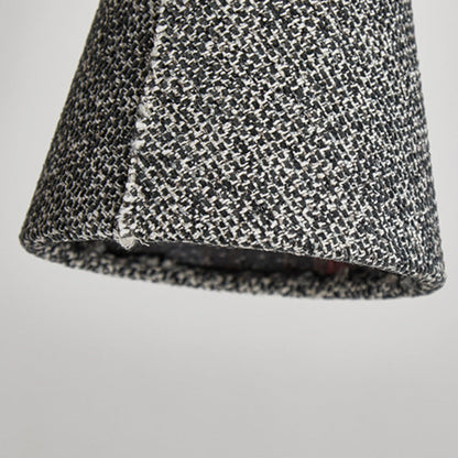 Traditional French Fabric Wood Handmade Cylinder 1-Light Pendant Light For Bedside & Dining Room