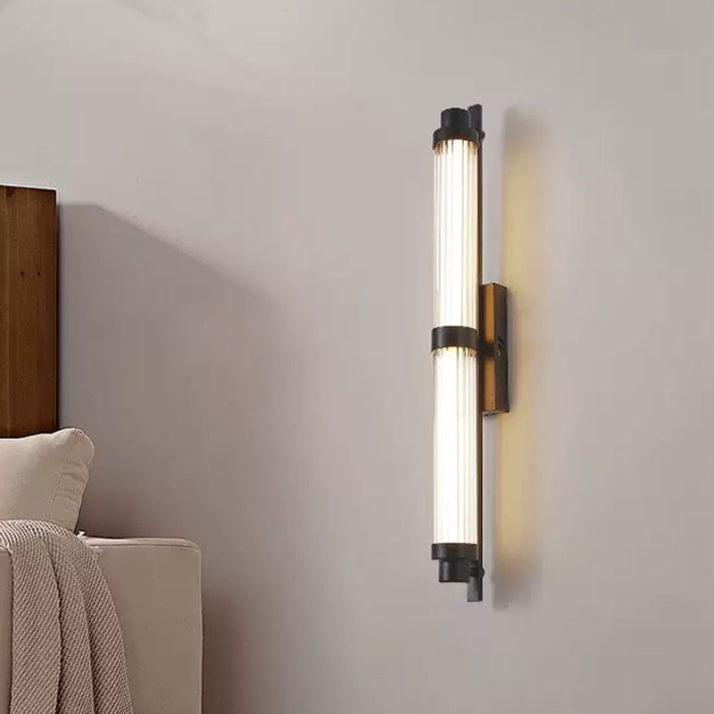 مصباح حائط LED مستطيل الشكل مصنوع من الحديد والزجاج بتصميم عصري بسيط لغرفة المعيشة