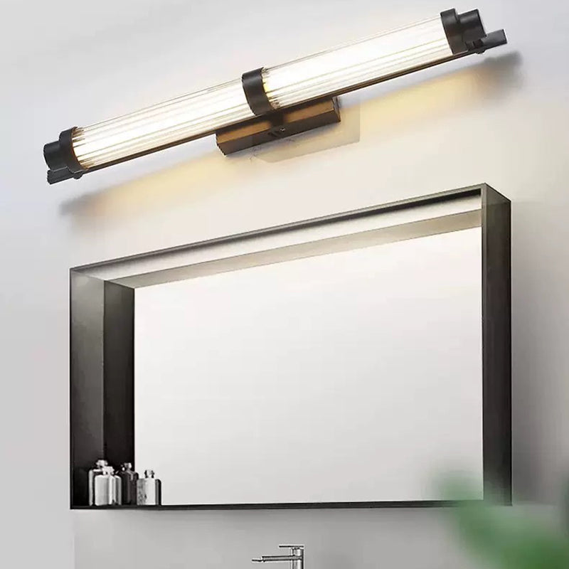 مصباح حائط LED مستطيل الشكل مصنوع من الحديد والزجاج بتصميم عصري بسيط لغرفة المعيشة