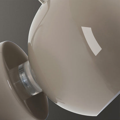 Modern Minimalist Cream Round Iron Aluminum 1-Light Wall Sconce Lamp For Bedroom