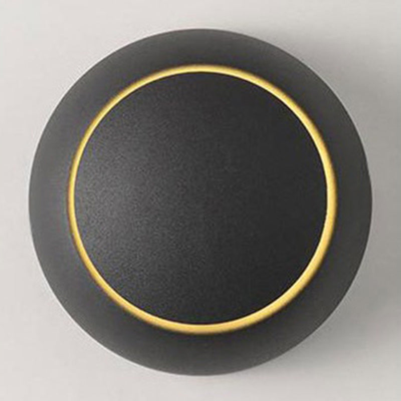 Modern Minimalist Round Acrylic Iron LED Wall Sconce Lamp For Living Room