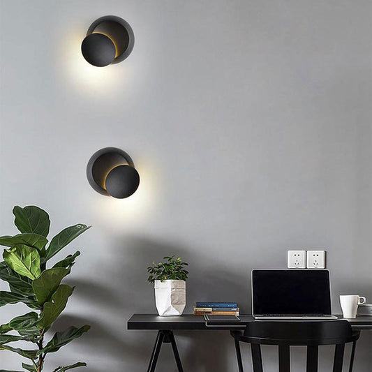 مصباح حائط LED دائري من الأكريليك بتصميم عصري بسيط لغرفة المعيشة 