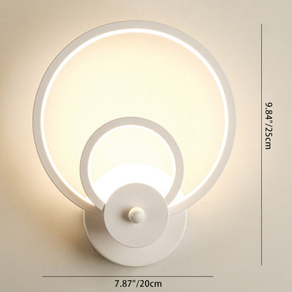 مصباح حائط LED دائري معاصر من البلاستيك والحديد بتصميم نورديك لغرفة المعيشة 