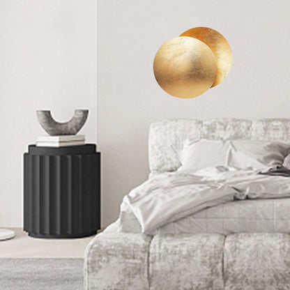 Contemporary Nordic Round Iron LED Wall Sconce Lamp For Bedroom