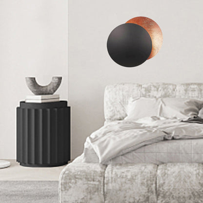 Contemporary Nordic Round Iron LED Wall Sconce Lamp For Bedroom