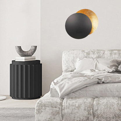 Contemporary Nordic Round Iron LED Wall Sconce Lamp For Bedroom