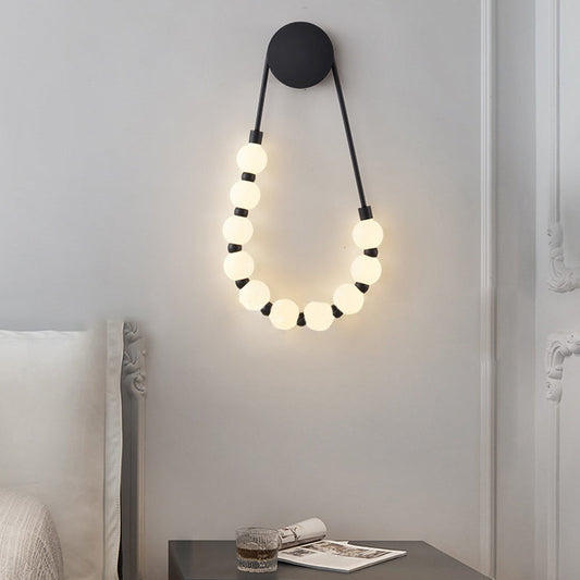 مصباح حائط LED بيضاوي الشكل من الأكريليك بتصميم عصري بسيط لغرفة المعيشة 