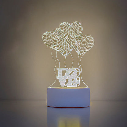 Contemporary Creative Rectangular Acrylic LED Table Lamp For Living Room