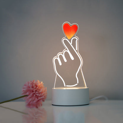 Contemporary Creative Rectangular Acrylic LED Table Lamp For Living Room