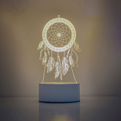 Contemporary Creative Rectangular Acrylic LED Table Lamp For Living Room