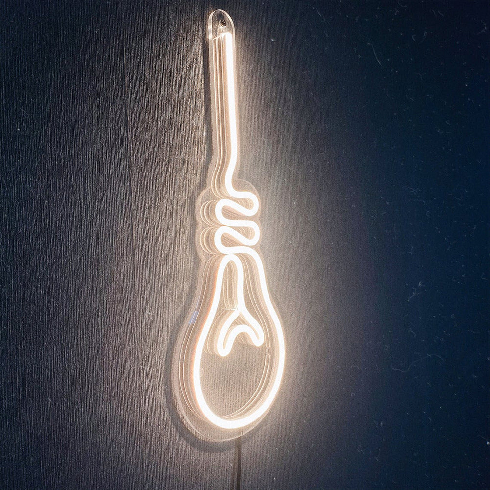 Contemporary Creative Guitar Acrylic LED Wall Sconce Lamp For Living Room
