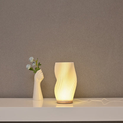 Modern Art Deco Column Plastic LED Table Lamp For Living Room