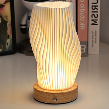 Modern Art Deco Column Plastic LED Table Lamp For Living Room