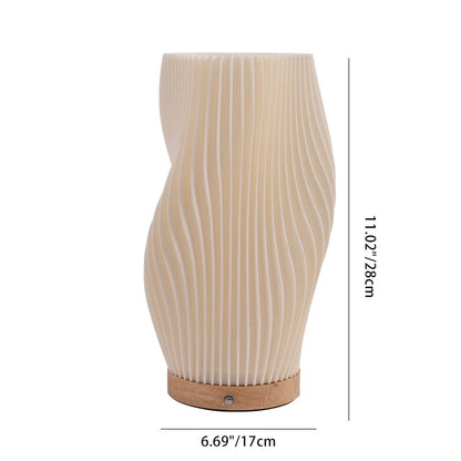 Modern Art Deco Column Plastic LED Table Lamp For Living Room
