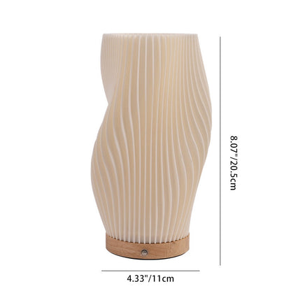 Modern Art Deco Column Plastic LED Table Lamp For Living Room