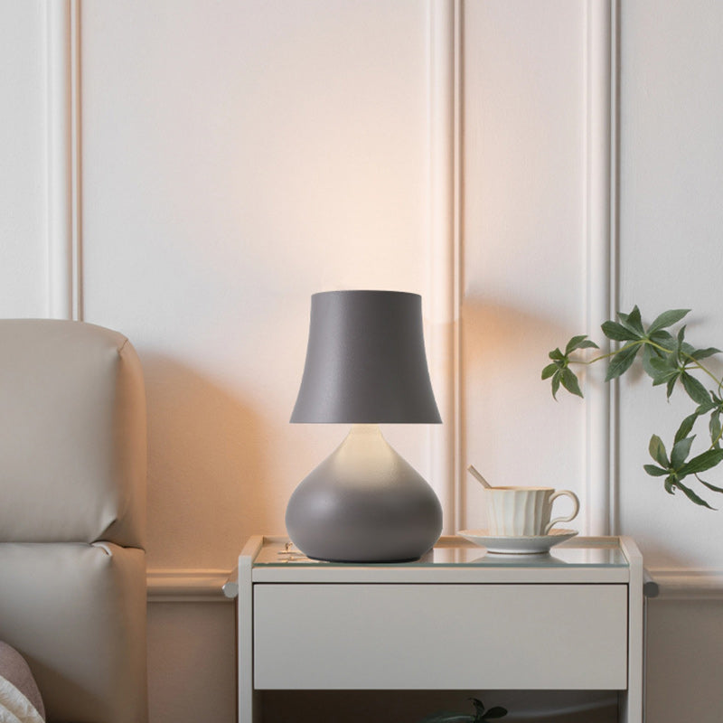 Contemporary Creative Drum Aluminum LED Table Lamp For Living Room