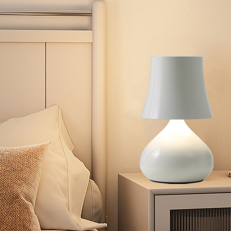 Contemporary Creative Drum Aluminum LED Table Lamp For Living Room