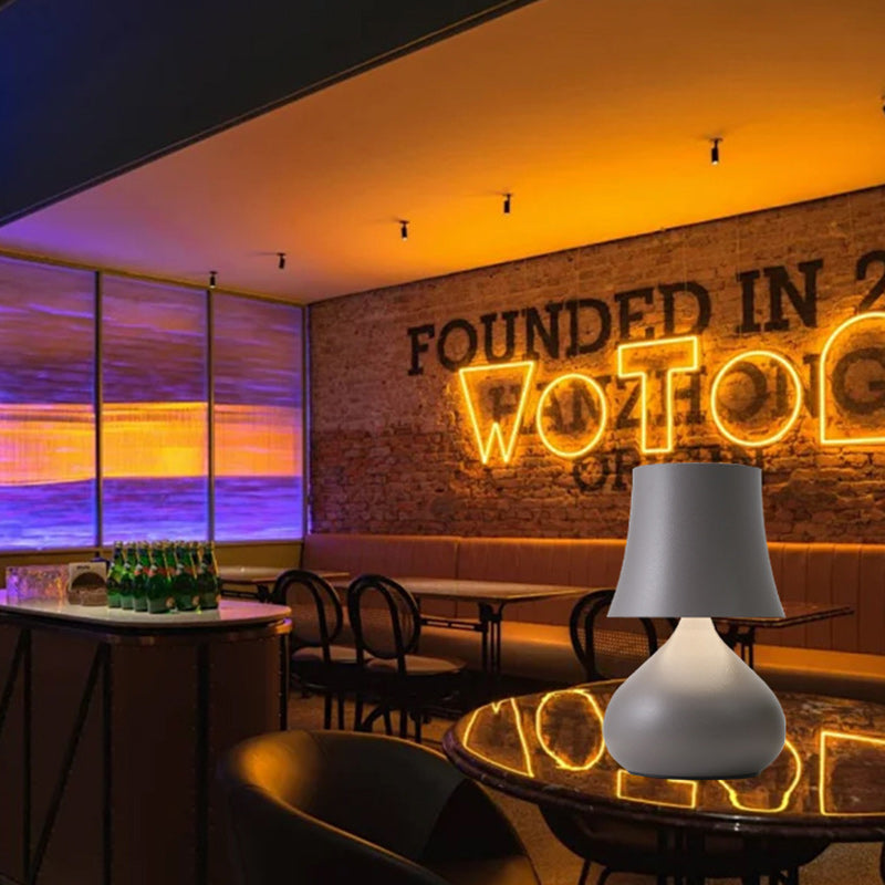 Contemporary Creative Drum Aluminum LED Table Lamp For Living Room