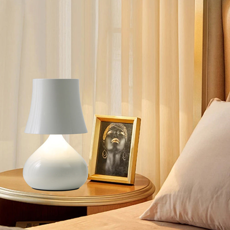 Contemporary Creative Drum Aluminum LED Table Lamp For Living Room