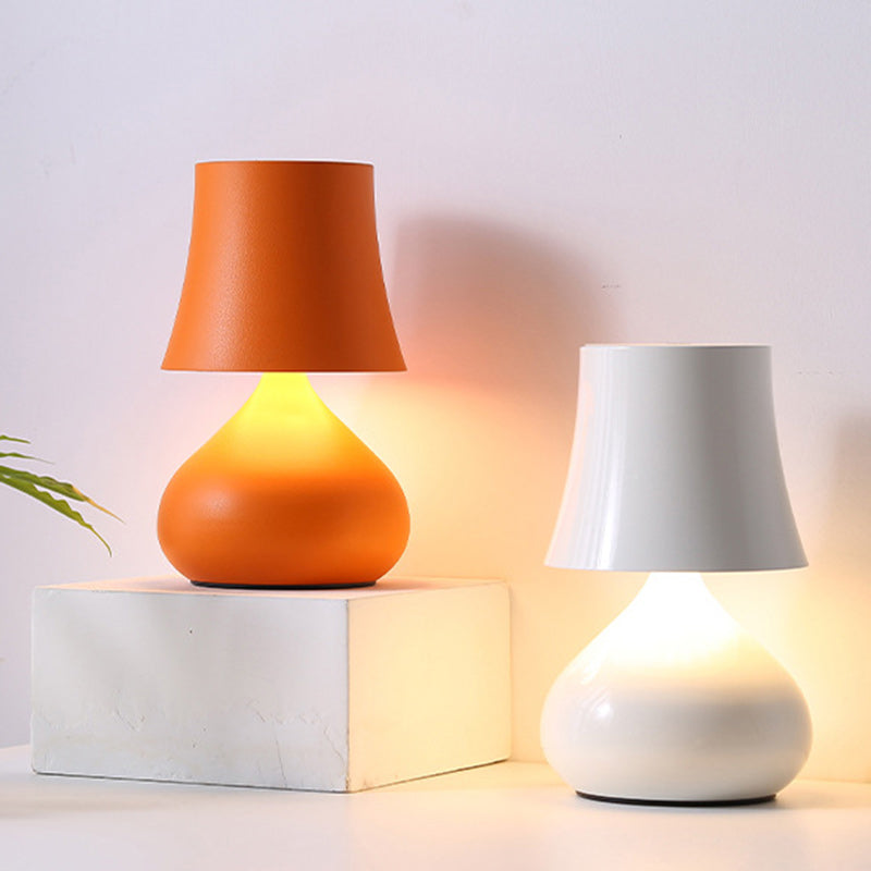 Contemporary Creative Drum Aluminum LED Table Lamp For Living Room