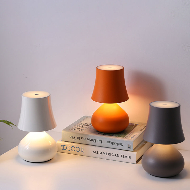 Contemporary Creative Drum Aluminum LED Table Lamp For Living Room