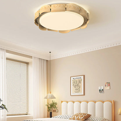 Modern Minimalist Round Iron Acrylic LED Flush Mount Ceiling Light For Living Room