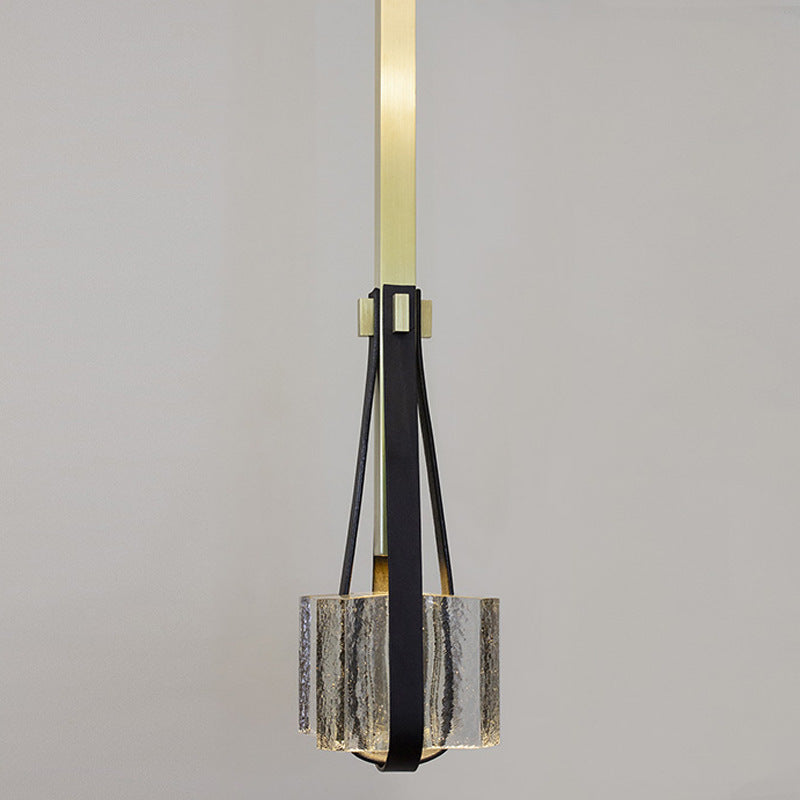 Modern Minimalist Trapezoid Iron Acrylic LED Pendant Light For Living Room