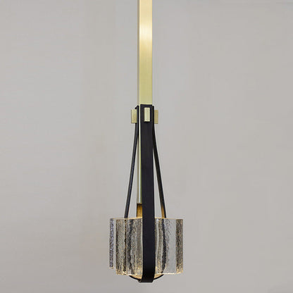 Modern Minimalist Trapezoid Iron Acrylic LED Pendant Light For Living Room