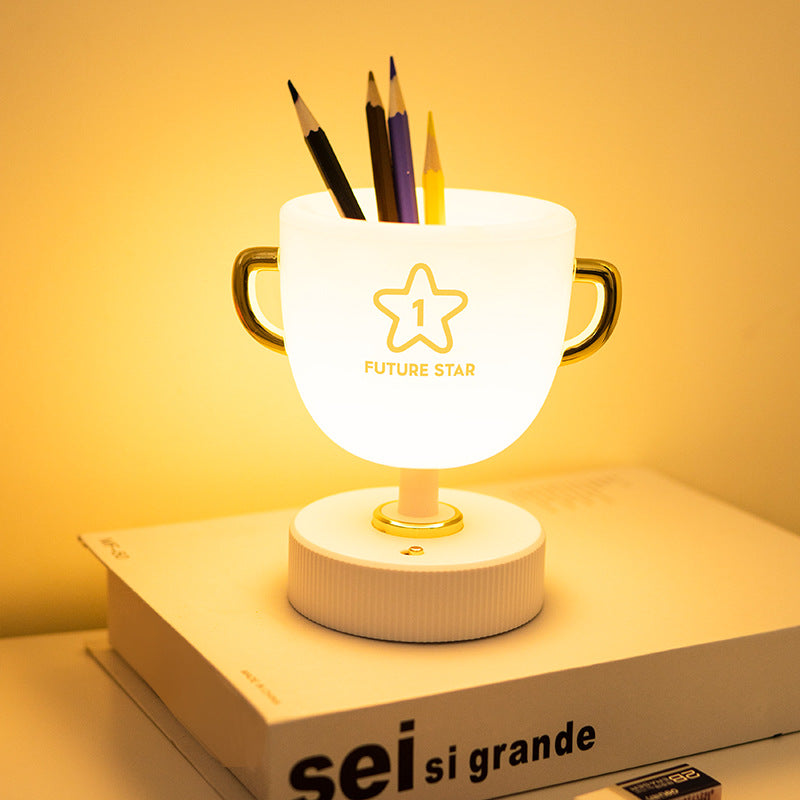 Contemporary Creative Cup Plastic LED Table Lamp For Living Room