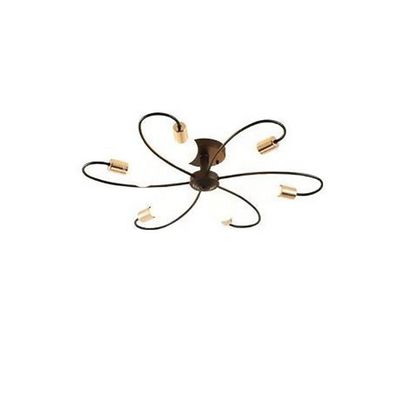 Contemporary Nordic Flower Iron 6/8-Light Chandelier For Living Room