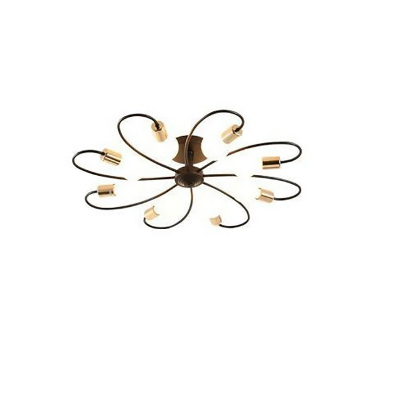 Contemporary Nordic Flower Iron 6/8-Light Chandelier For Living Room