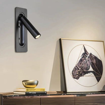 Modern Minimalist Column Steel Aluminum LED Wall Sconce Lamp For Living Room