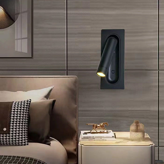 Modern Minimalist Column Steel Aluminum LED Wall Sconce Lamp For Living Room