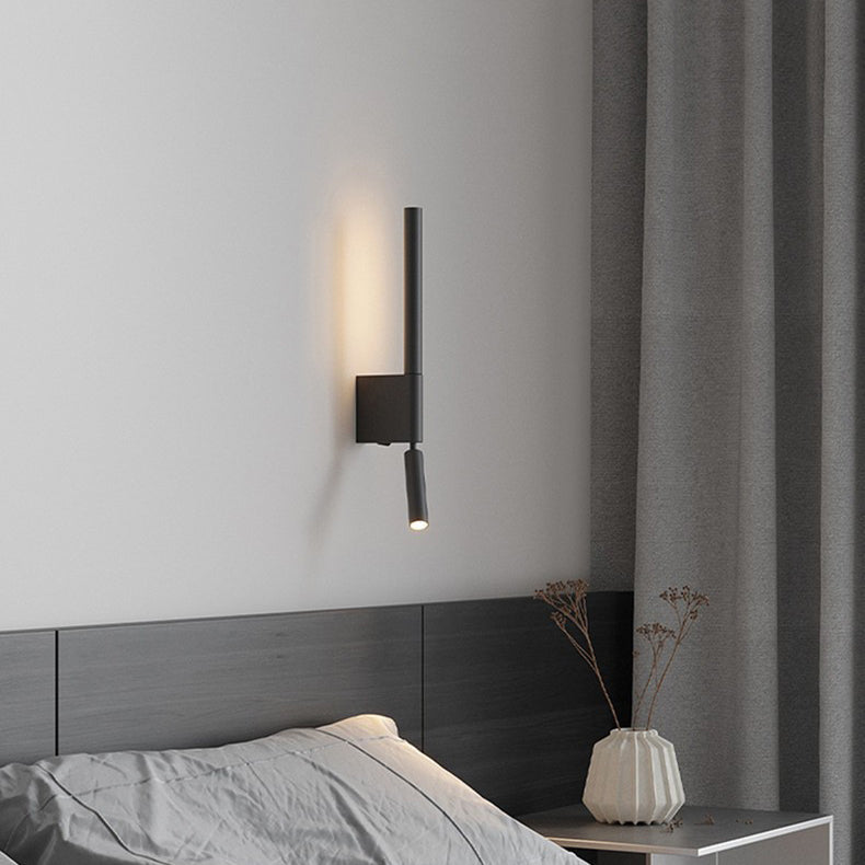 Modern Minimalist Column Iron Acrylic LED Wall Sconce Lamp For Living Room