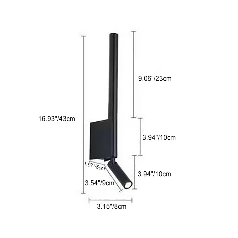 Modern Minimalist Column Iron Acrylic LED Wall Sconce Lamp For Living Room