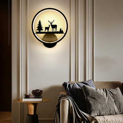 Contemporary Nordic Round Iron Silicone LED Wall Sconce Lamp For Living Room
