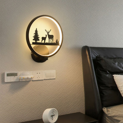 Contemporary Nordic Round Iron Silicone LED Wall Sconce Lamp For Living Room