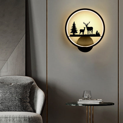 Contemporary Nordic Round Iron Silicone LED Wall Sconce Lamp For Living Room
