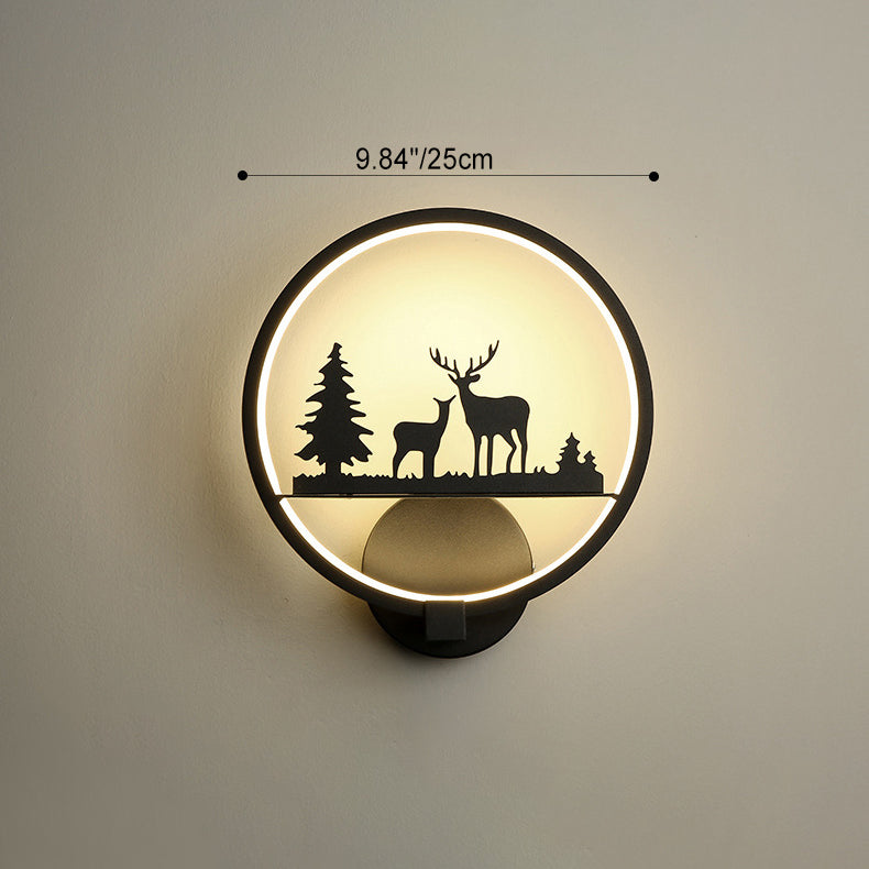 Contemporary Nordic Round Iron Silicone LED Wall Sconce Lamp For Living Room