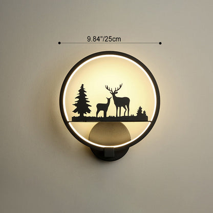 Contemporary Nordic Round Iron Silicone LED Wall Sconce Lamp For Living Room