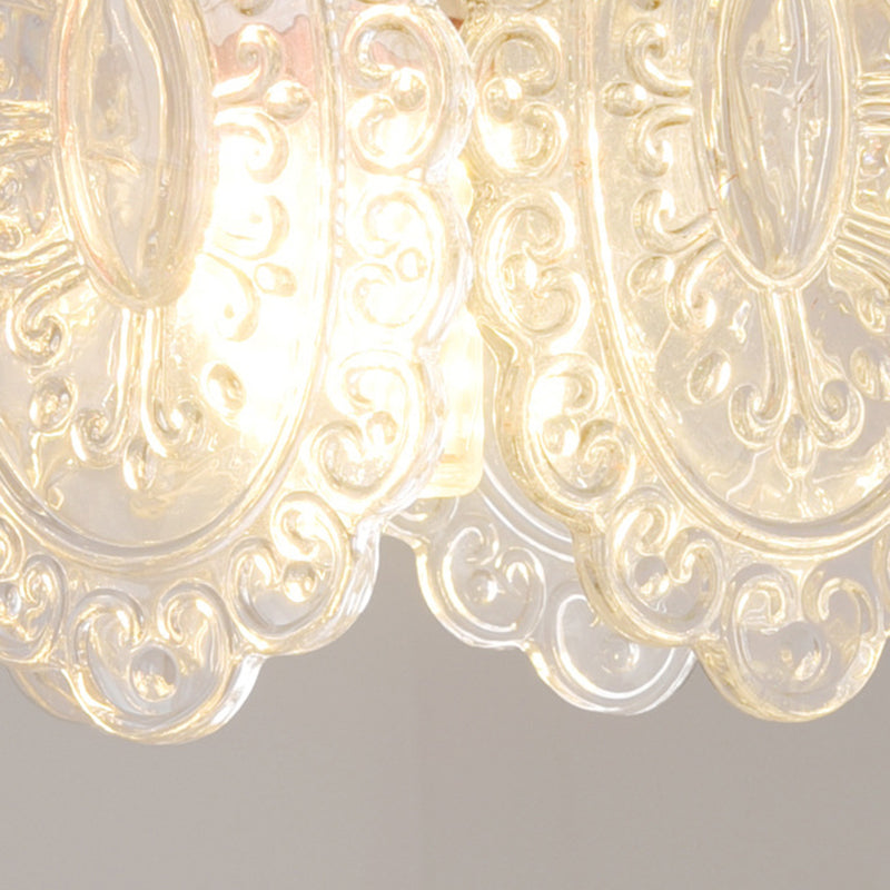 Contemporary Luxury Pentagram Iron Glass 1-Light Semi-Flush Mount Ceiling Light For Living Room