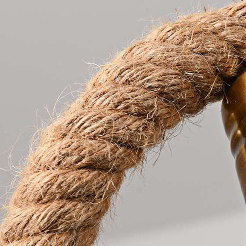 ثريا جزيرة من حبل حديدي تقليدي عتيق بثلاثة أضواء ونصف لغرفة المعيشة 