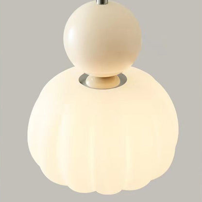 Contemporary Scandinavian Round Iron Acrylic 1-Light Pendant Light For Bedroom
