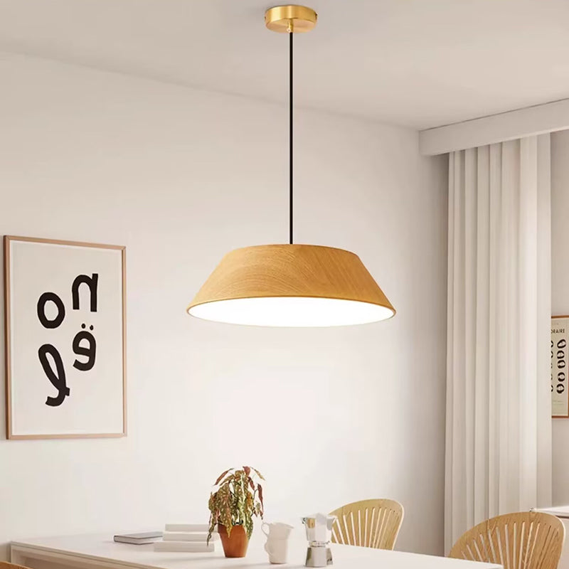 Traditional Rustic Flying Saucer-shaped Iron Acrylic LED Pendant Light For Dining Room